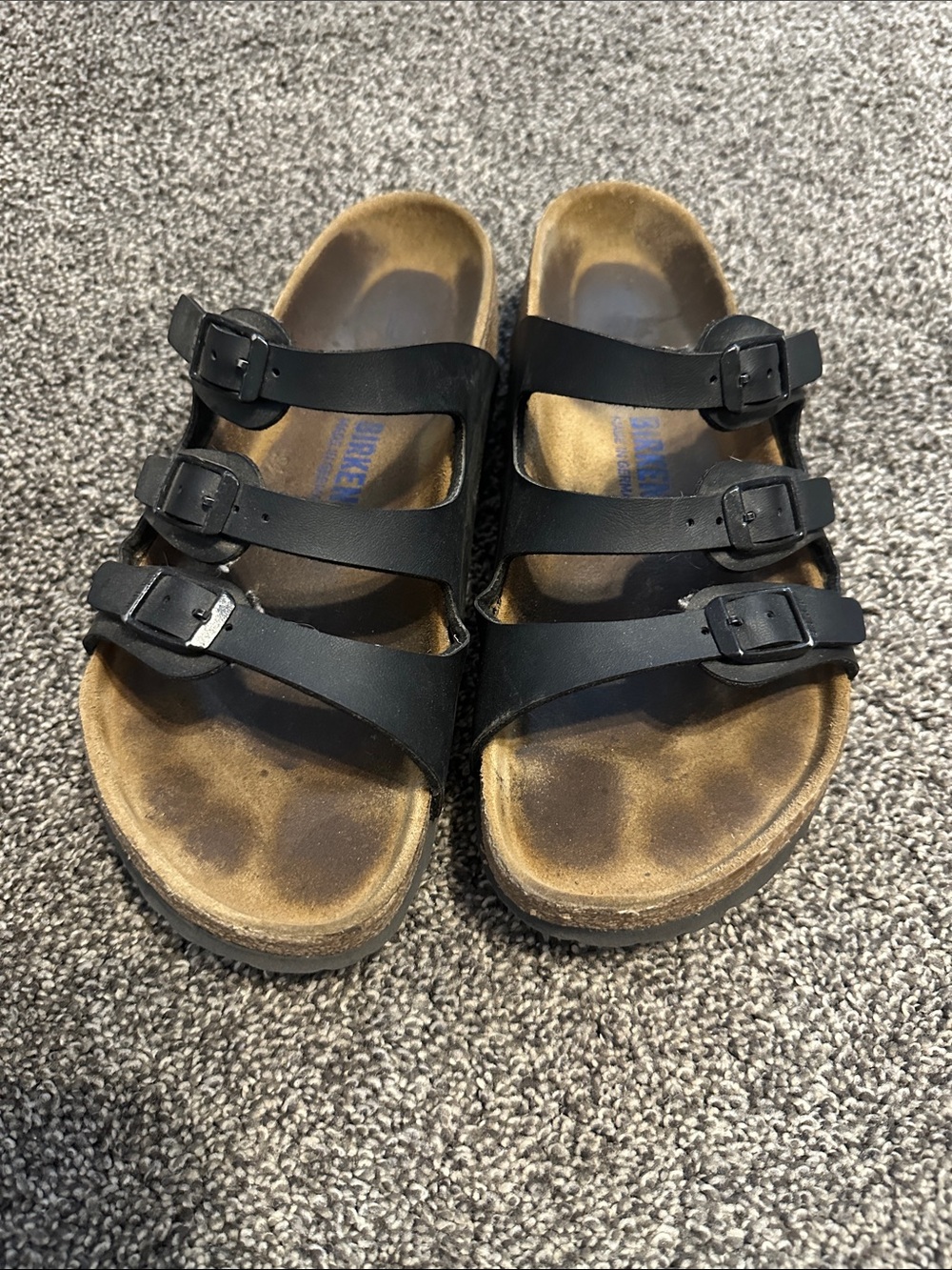 Birkenstock Black Three-Buckle Sandals